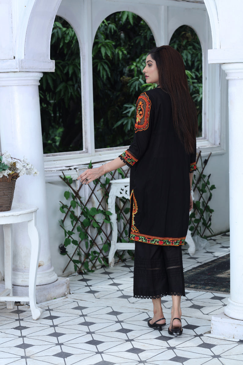 Black Embroidery Dress (SS 102)