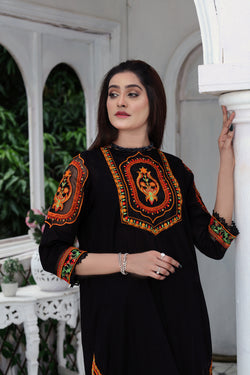 Black Embroidery Dress (SS 102)